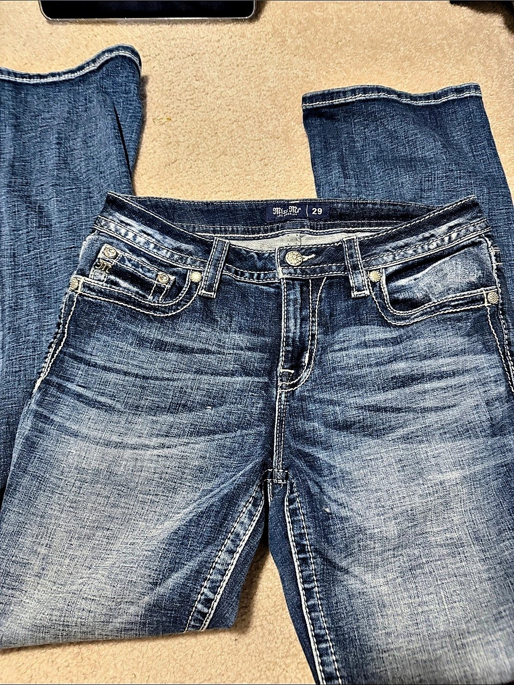 Miss Me Mid-Rise Bootcut Jeans Blue Waist 29